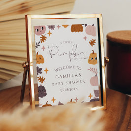 Poster Um Chá de fraldas De Abóbora Bem-Vindo