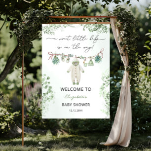 Poster Um Chá de fraldas de roupas de bebê doce bem-vindo