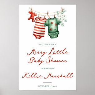 Poster Um Chá de fraldas Feliz, Roupas De Bebê Bem-Vindo