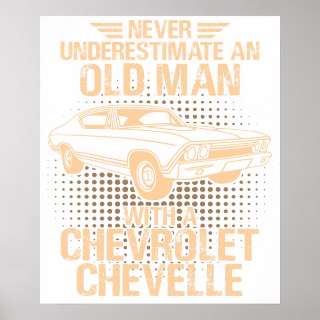 Poster Um Chevrolet Chevelle Old Man 1968 (Frente)