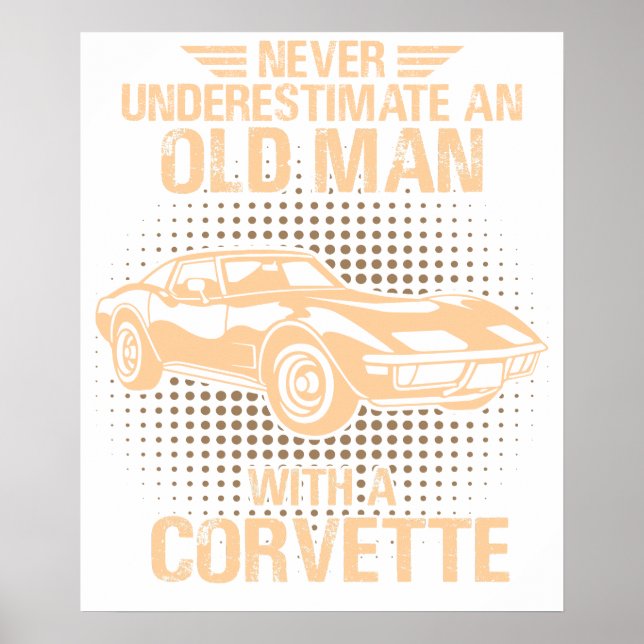Poster Um Chevrolet Corvette C3 Antigo 1979 (Frente)