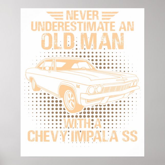 Poster Um Chevrolet Impala Ss 1965 Antigo (Frente)