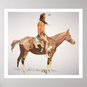 Póster Um Cheyenne Bravo, 1901 (litho da cor)