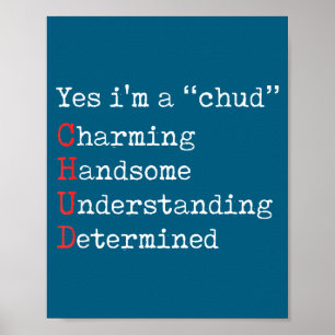 Poster Um chud charmoso bonito compreensivo determinado