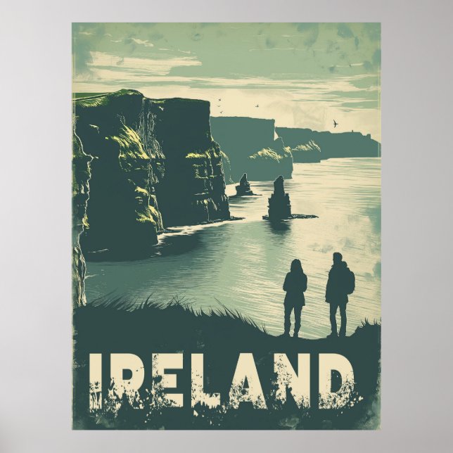 Poster Um Cliff da Moher Journey Ireland (Frente)