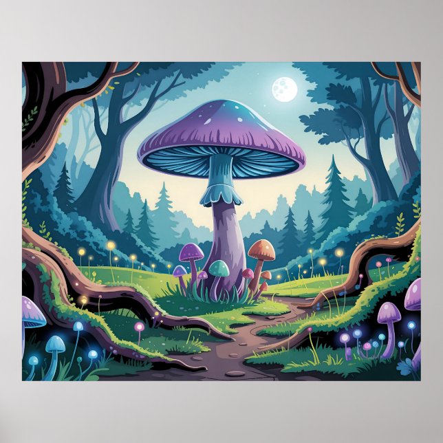 Poster Um Cogumelo Roxo (Frente)