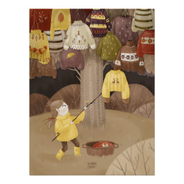 Póster Um colecionador de suéteres aconchegantes