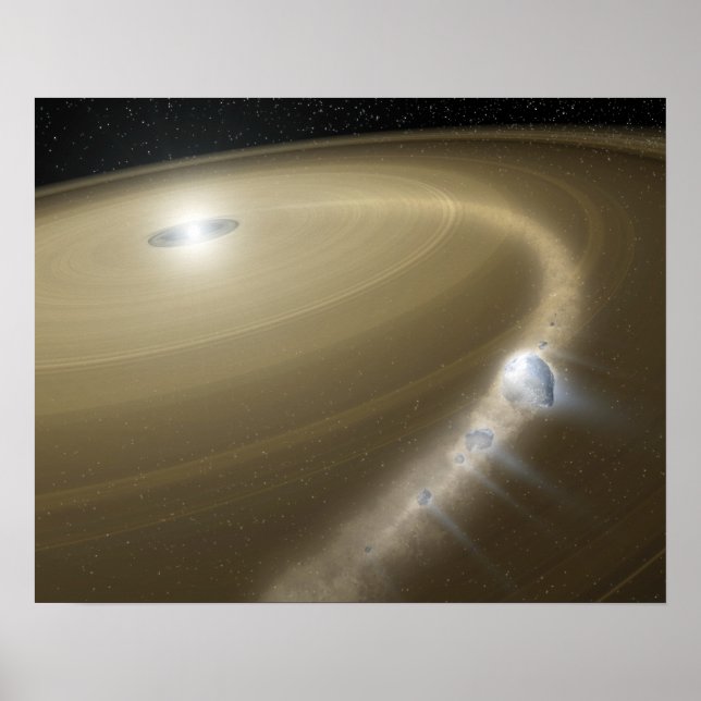 Poster Um cometa sendo rasgado para se desfazer em torno  (Frente)