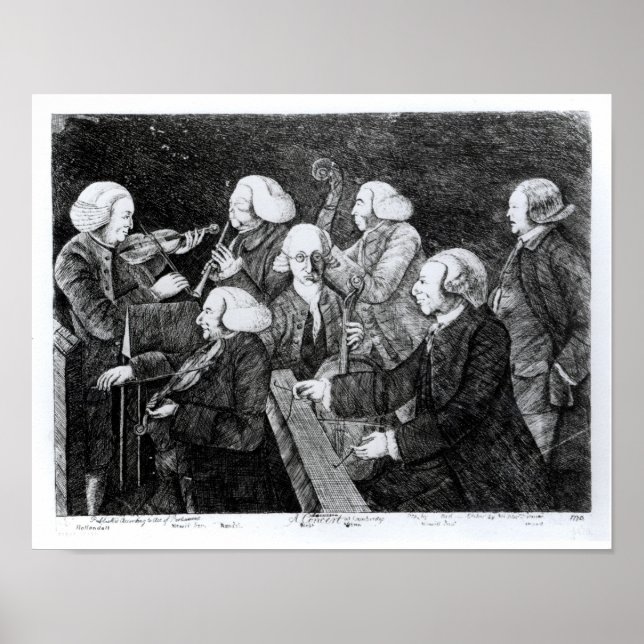 Poster Um concerto em Cambridge, 1770 (Frente)