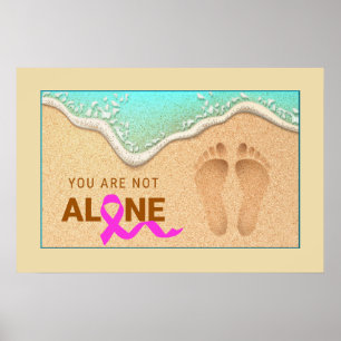 Poster Um conjunto de pegadas na areia