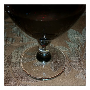 Póster um copo de vinho tinto