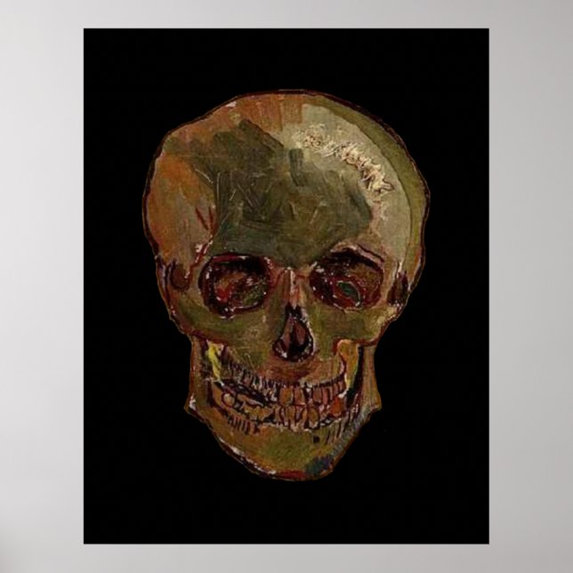 Póster Um crânio de Vincent van Gogh (Frente)