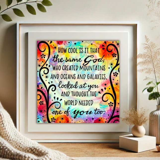 Poster Um de vocês precisa de um Deus único e inspirador (Criador carregado)