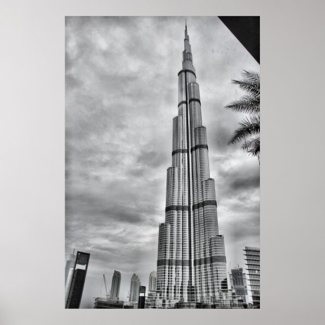 Póster Um dia chuvoso em Burj Khalifa (Frente)