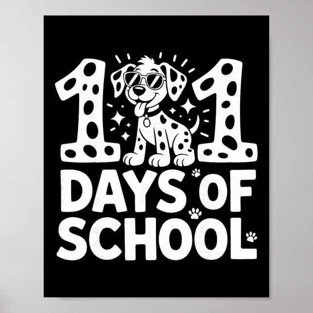 Poster Um Dia De Escola Design De Cachorro Para Crianças  (Frente)