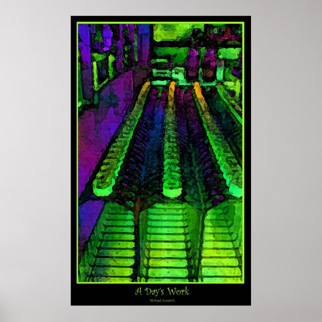 Poster Um dia de trabalho (Frente)