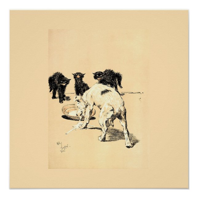 Póster Um Dia do Cachorro Pl 03 (1902) Cecil Charles Tape (Frente)