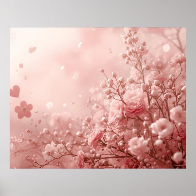 Poster Um Dia dos Namorados Estético com Parede Rosa (Frente)