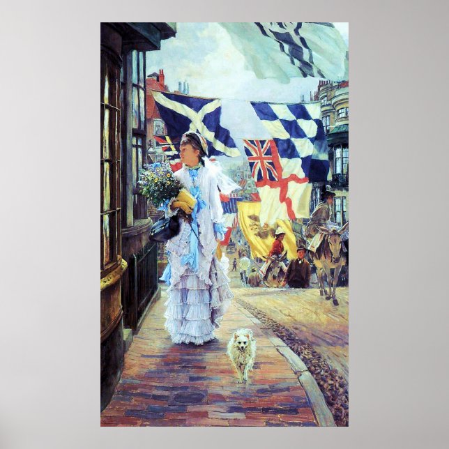 Póster Um Dia Fete Em Brighton ~ James Tissot ~ Beleza Ar (Frente)