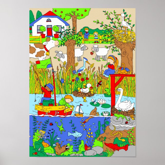 Poster Um dia no campo (Frente)