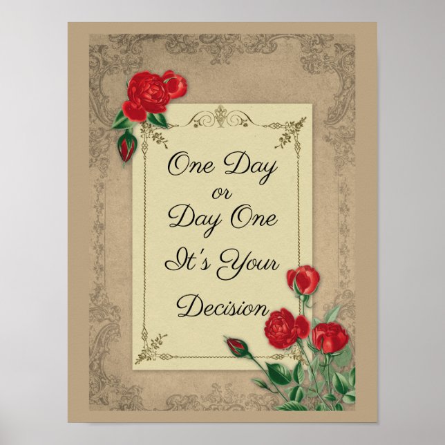 Poster Um dia ou um dia - é a sua decisão motivada (Frente)