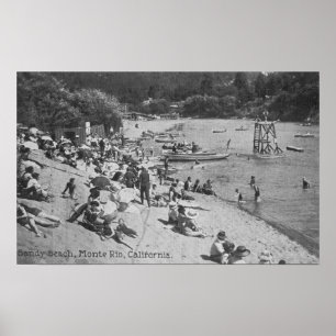 Póster Um dia típico no Sandy Beach Monte Rio, CA