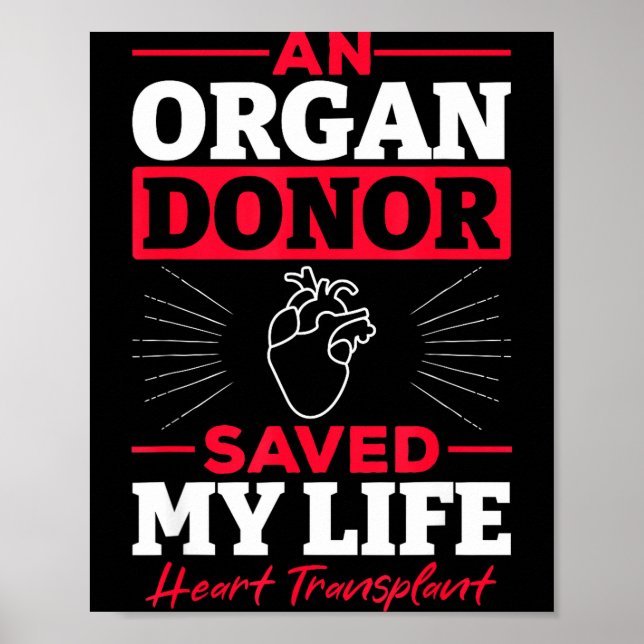 Poster Um Doador de Órgãos Salvou Minha Vida Transplante  (Frente)
