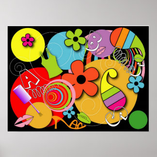 Poster Um doce padrão feminino