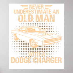 Poster Um Dodge Charger antigo 1970
