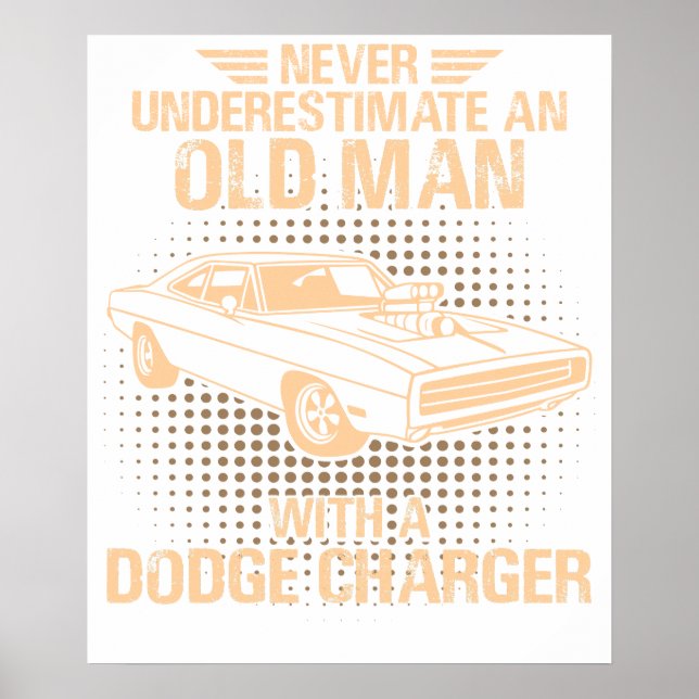 Poster Um Dodge Charger antigo 1970 (Frente)