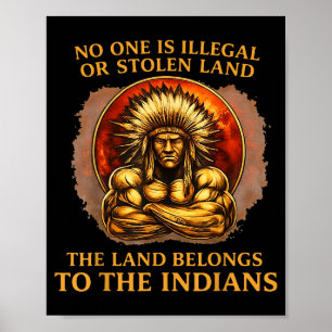 Poster Um é terra ilegal ou roubada a terra pertence a