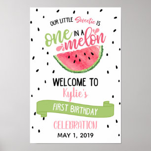 Poster Um em um Sinal de Boas-vindas Melon