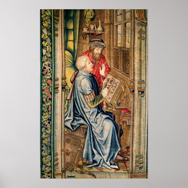 Póster Um Escrevendo Escriba uma Conta (Frente)