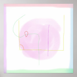 Poster Um espiral cor-de-rosa suave