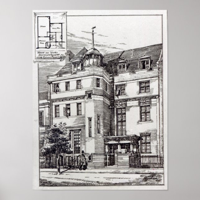 Póster Um Estúdio de Escultores, 1892 (Frente)