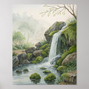 Poster Um Estudo Sereno de uma Cachoeira Florestal em Aqu