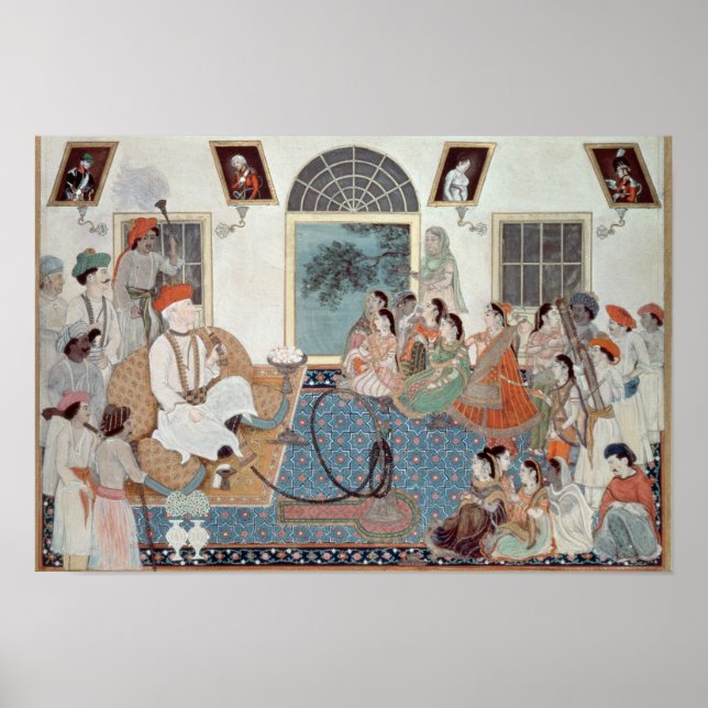 Poster Um europeu, provavelmente Sir David Ochterlony (Frente)