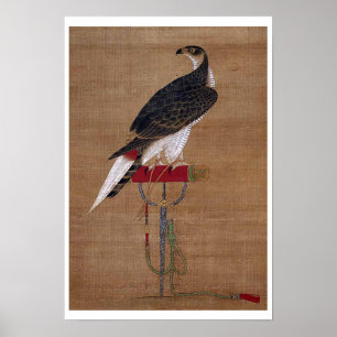 Póster Um Falcão - Pergaminho Coreano do Século XVI