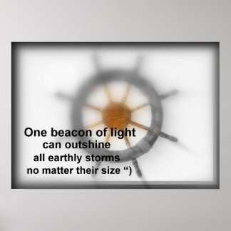 Póster Um farol de luz.