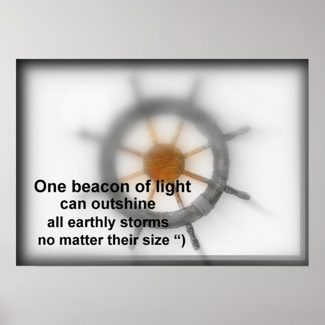 Póster Um farol de luz. (Frente)