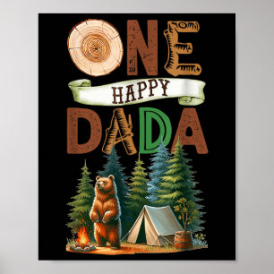 Poster Um Feliz Dada Acampante Urso de Acampamento de Pri