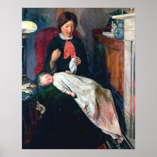 Poster Um Fireside inglês de 1854-5 (Frente)