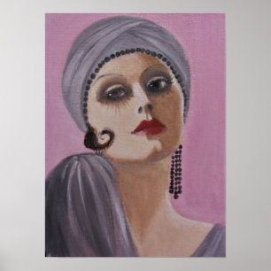 Póster Um Flapper glamoroso galão