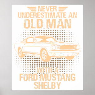 Poster Um Ford Mustang 1965 Shelby Gt350 Velho