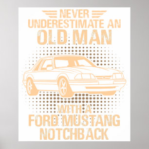 Poster Um Ford Mustang Notchback 1989 Antigo