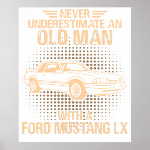 Poster Um Ford Mustang Velho 1993 Lx