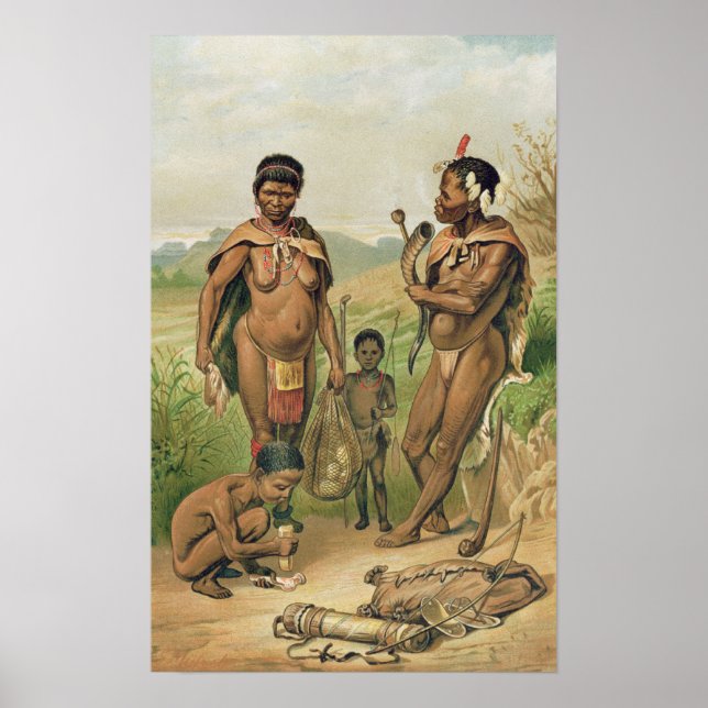 Póster Um frontispício da Família Bosjesman (Frente)