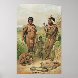 Póster Um frontispiece da família de Bosjesman