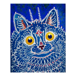 Póster Um gato em estilo gótico por Louis Wain
