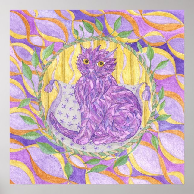 Poster Um Gato Pintado (Frente)